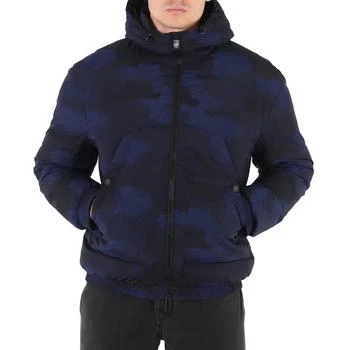 推荐Emporio Armani Men's Blue Navy Camouflage-Print Hooded Down Jacket, Brand Size 54 (US Size 44)商品