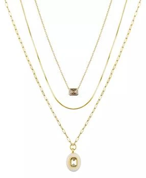 Unwritten | Crystal and Mother of Pearl Pendant Necklace Set,商家Macy's,价格¥155