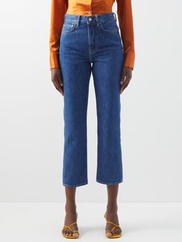推荐Mece high-rise cropped straight-leg jeans商品