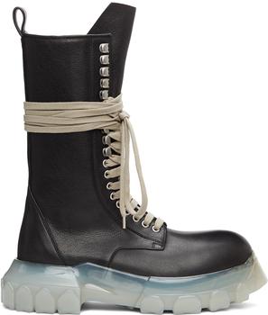 rick owens tractor, Rick Owens | Black & Transparent Bozo Tractor Boots商品图片 额外8.5折, 额外八五折