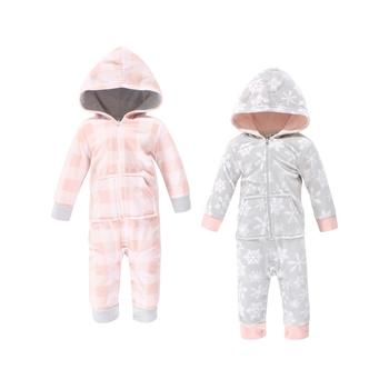 商品Hudson | Baby Girls Snowflake Fleece Jumpsuits, Coveralls and Playsuits, Pack of 2,商家Macy's,价格¥167图片