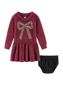 Andy & Evan | Baby Girl's 2-Piece Bow Faux Fur Sweater Dress & Bloomers Set,商家Saks OFF 5TH,价格¥285