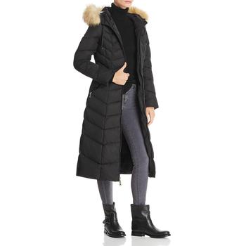 推荐Tahari Jacqueline Quilted Faux Fur Trim Long Maxi Winter Puffer Coat商品