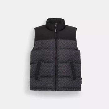 Coach | Coach Outlet Signature Down Vest In Recycled Polyester,商家Premium Outlets,价格¥1422