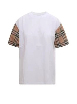 Burberry | Burberry Vintage Checked Sleeved Oversized T-Shirt 7.2折