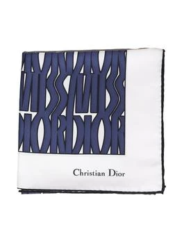 Dior | Dior Logo All-Over Printed Square Scarf,商家Cettire,价格¥2444