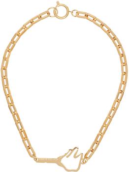 SSENSE Exclusive Gold Empty Key Necklace
