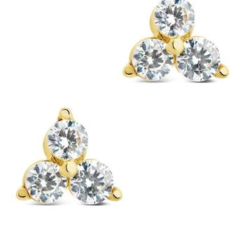 Sterling Forever | Sterling Silver CZ Pyramid Studs,商家Verishop,价格¥395