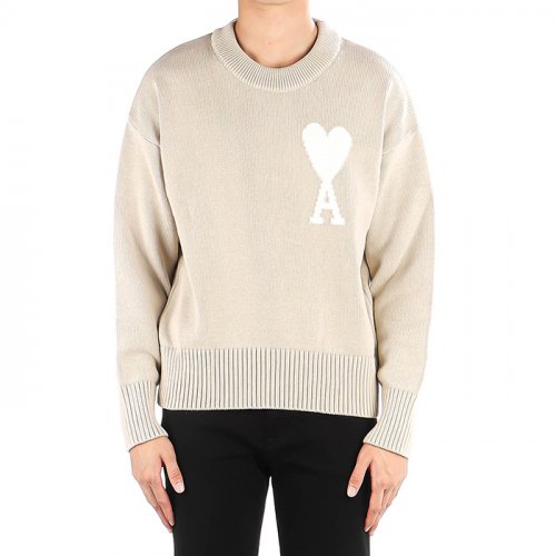 ami卫衣正品, AMI | AMI 男士卡其色棉质卫衣 UKS003-016-252商品图片 独家减免邮费