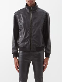 圣罗兰皮衣, Yves Saint Laurent | Panelled-yoke leather jacket商品图片 