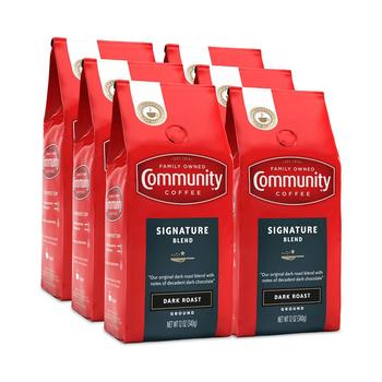商品Community Coffee | Signature Blend Dark Roast Premium Ground Coffee, 12 Oz - 6 Pack,商家Macy's,价格¥477图片
