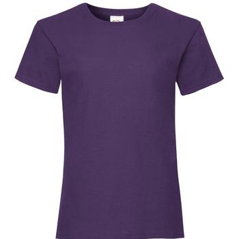 推荐Fruit Of The Loom Big Girls Childrens Valueweight Short Sleeve T-Shirt (Purple)商品