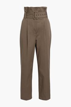 product Khol belted cotton-blend twill tapered pants image