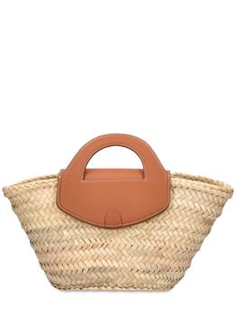product Alqueria Straw & Leather Top Handle Bag image