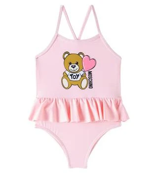 Moschino | Baby Teddy Bear ruffled swimsuit,商家MyTheresa HK,价格¥753