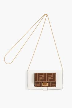 商品Fendi | Logo-print coated-canvas and leather iPhone X bag,商家THE OUTNET US,价格¥3714图片