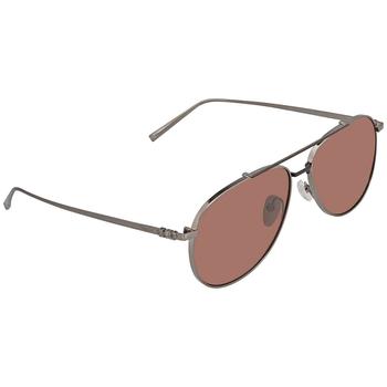 Salvatore Ferragamo | Brown Aviator Mens Sunglasses SF201S 035 60商品图片,1.8折