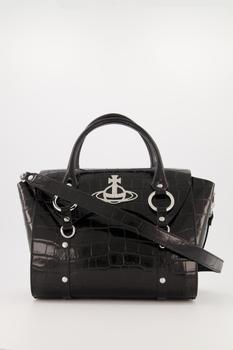 Vivienne Westwood | Womens Vivienne Westwood Black Crocodile Betty Medium Handbag商品图片 