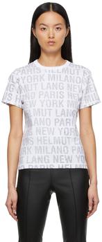 Helmut Lang | Black & White Allover Print T-Shirt商品图片,