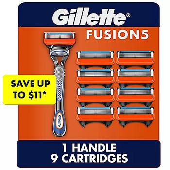 推荐Gillette Fusion5 Men's Razor Handle + 9 Blade Refills商品