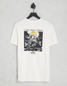 The North Face | The North Face Regrind back print t-shirt in off white商品图片,额外9.5折, 额外九五折
