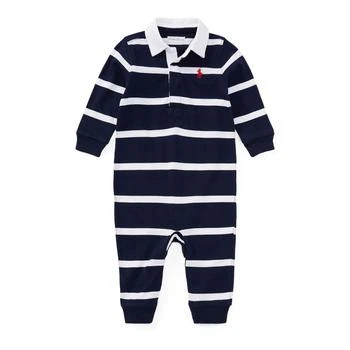 Ralph Lauren | Striped Cotton Rugby Coverall (Infant) 独家减免邮费