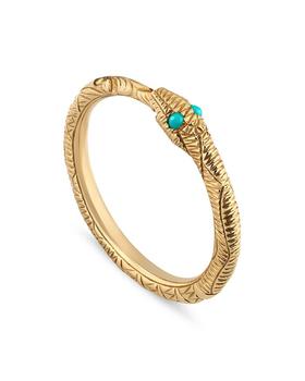 商品18K Yellow Gold & Turquoise Ouroboros Snake Ring,商家Bloomingdale's,价格¥8048图片