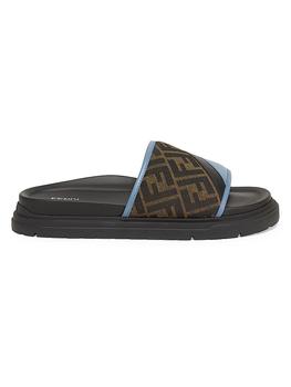 サンダル FENDI Men Sandals Sand 7X1674AF5T F1OOF Fendi Logo Sandals - Free Shipping - BeyondStyle
