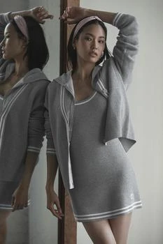 Alo | Tennis Club Sweater Knit Dress - Athletic Heather Grey/White,商家Alo yoga,价格¥730