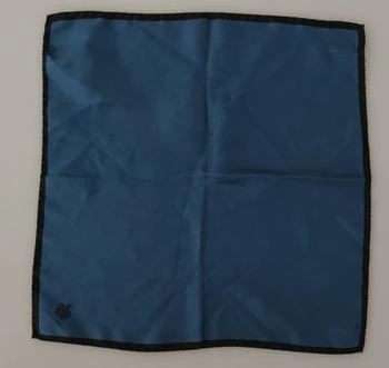 Dolce & Gabbana | Dolce & Gabbana Black Blue DG Crown Printed Square Handkerchief Scarf,商家SEYMAYKA,价格¥889