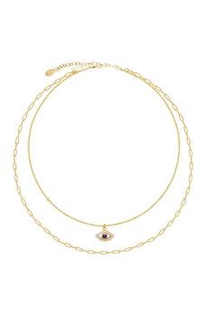 Gabi Rielle好不好, Gabi Rielle | Two Layer Evil Eye & Box Chain Necklace商品图片 4.8折