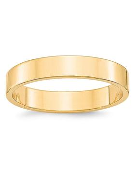商品Men's 4mm Lightweight Flat Band Ring in 14K Yellow Gold - 100% Exclusive图片