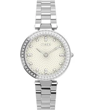 Timex | 32 mm Adorn Crystal Bezel 3-Hand Bracelet Watch,商家Zappos,价格¥648