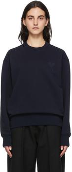 ami短袖真假, AMI | Navy Ami de Cœur Sweatshirt商品图片 8折
