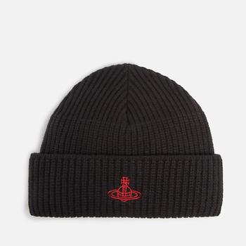 推荐Vivienne Westwood Logo-Embroidered Ribbed Wool Beanie商品