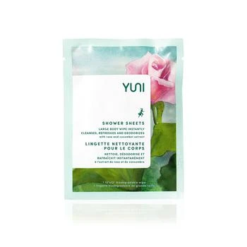 YUNI | Shower Sheets Large Body Wipes with Rose & Cucumber,商家折扣挖宝区,价格¥7.39