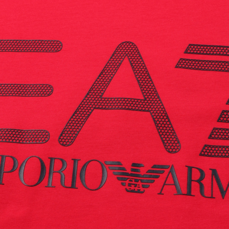 商品Emporio Armani | EMPORIO ARMANI 男士红色棉质短袖T恤 3KPT62-PJ03Z-1451,商家Beyond Italylux,价格¥453图片