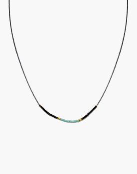 Madewell | Cast of Stones Beaded Intention Necklace in Turquoise and Black商品图片,