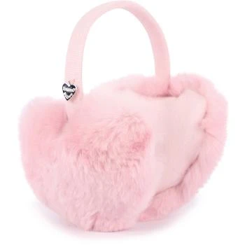 Il Trenino | Heart woolen earmuffs in pink,商家BAMBINIFASHION,价格¥1325