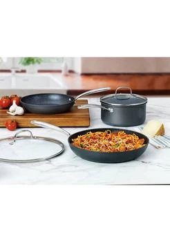 Granitestone | Professional 5 Piece Aluminum Hard Anodized Diamond and Mineral Coating Ultimate Nonstick Premium Cookware Set,商家Belk,价格¥767