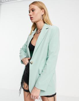 推荐Bershka core oversized blazer co-ord in sage商品