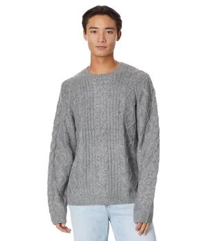 Lucky Brand | Mixed Stitch Tweed Crew Neck Sweater,商家Zappos,价格¥327