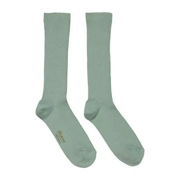 推荐Girls Celadon Green Ribbed Knit Socks商品