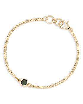 推荐Gemstone Charm Link Bracelet in Gold Tone商品