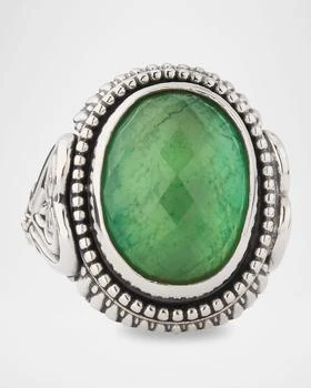 Konstantino | Ivy Rock Crystal, Aventurine and MOP Triplet Statement Ring,商家Neiman Marcus,价格¥4208