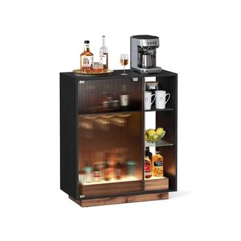 BreeBe | LED Sideboard Cabinet with Wine Storage,商家Premium Outlets,价格¥1762
