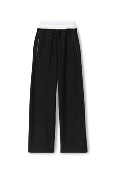 Alexander Wang | Wide Leg Sweatpants With Pre-styled Detachable Logo Brief 