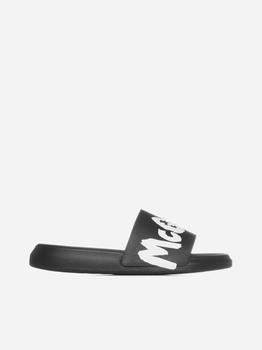 Alexander McQueen | Graffiti logo rubber slides商品图片,