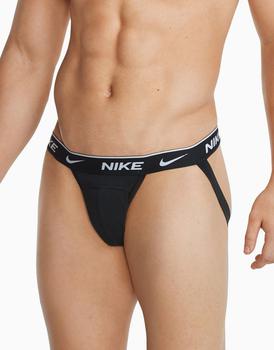 商品Nike 3 pack cotton stretch jock straps in black图片