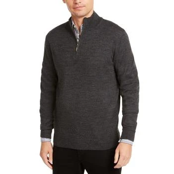 推荐Club Room Mens Wool Blend 1/4 Zip Sweater商品
